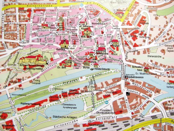 Stadtplan von Tübingen